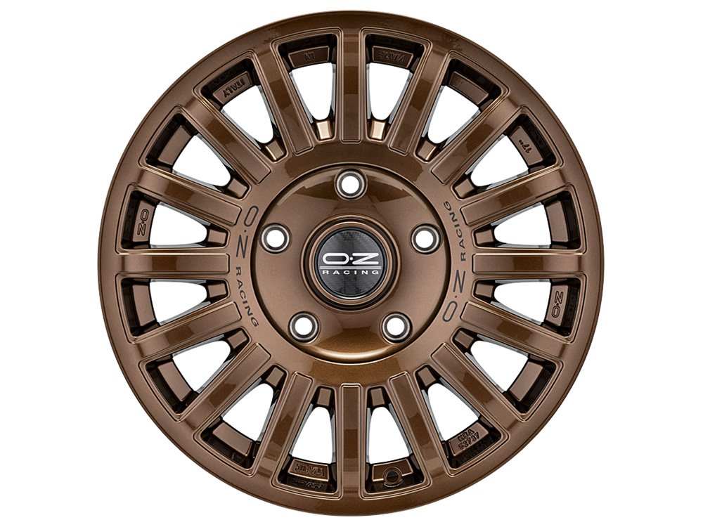 Cerchio in Lega OZ Racing Rally Raid 8,5x18 ET38 5x120 Gloss Bronze Black Lettering - immagine 2