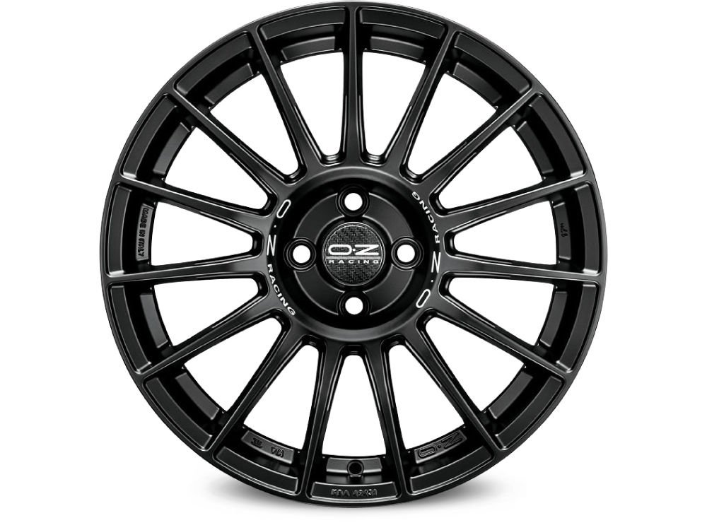 Cerchio in Lega OZ Racing Superturismo LM 7,5x17 ET50 5x112 Matt Black Silver Lettering - immagine 2