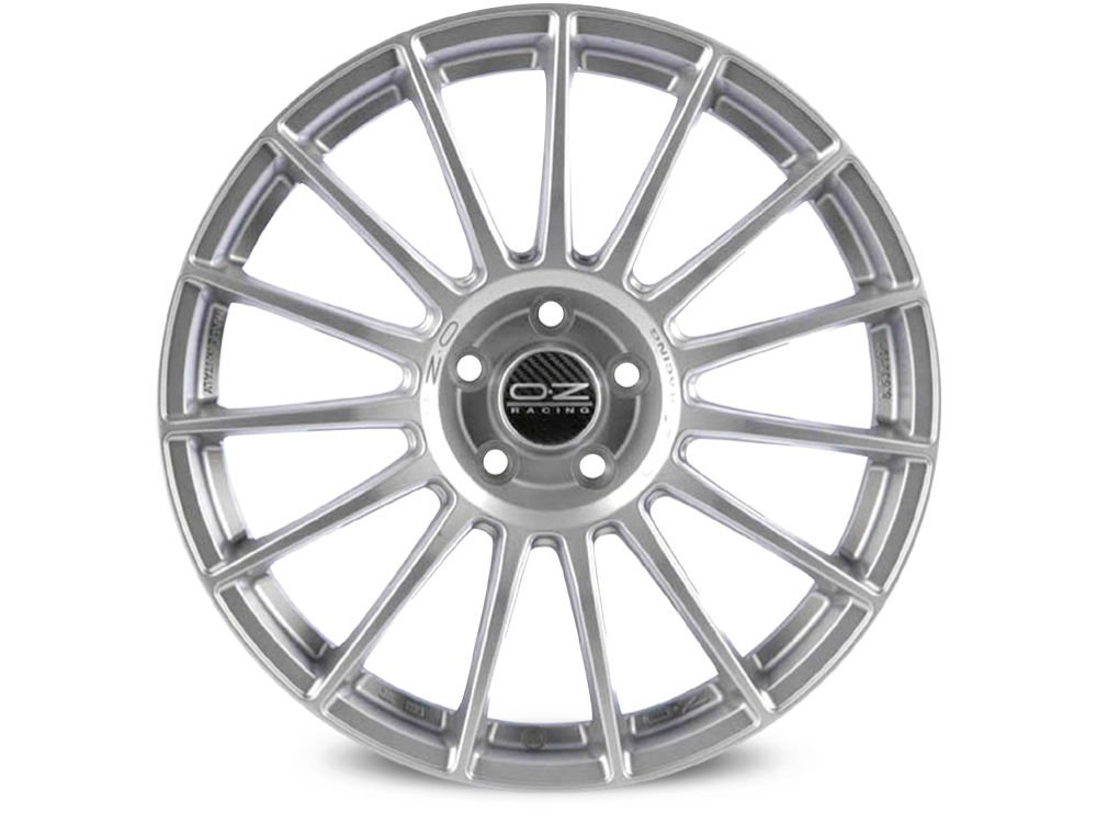 Cerchio in Lega OZ Racing Superturismo LM 8x18 ET45 5x112 Matt Race Silver Black Lettering - immagine 2