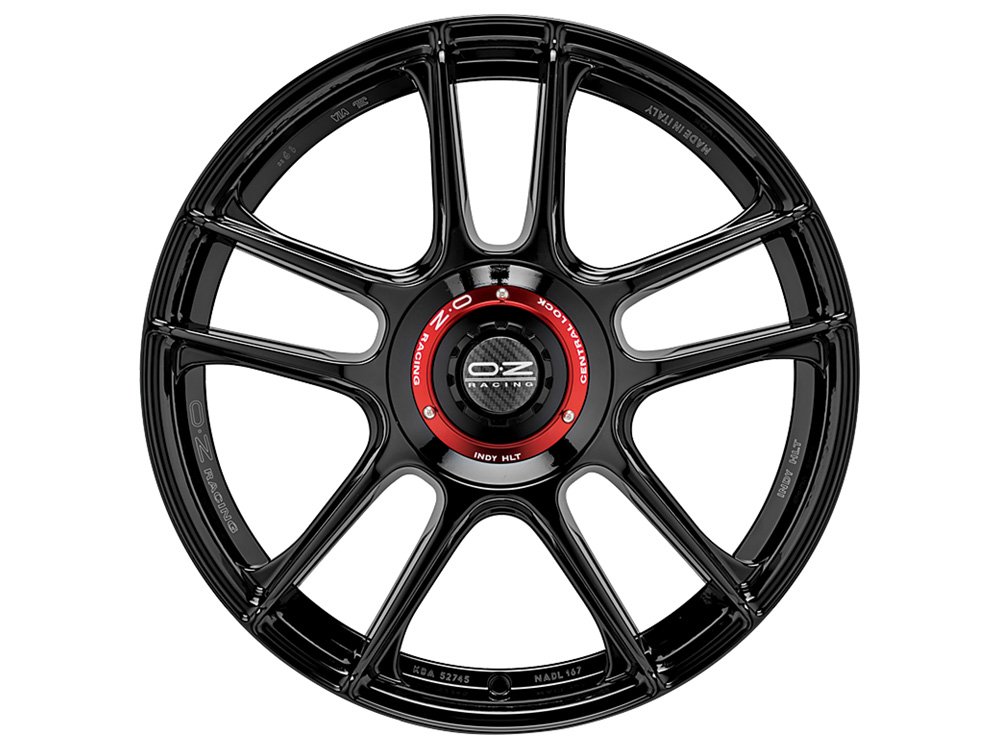 Cerchio in Lega OZ Racing Indy HLT 10x20 ET35 5x112 Gloss Black - immagine 2