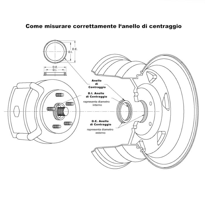 Anello Di Centraggio 76.1 63.4 per Cerchi in Lega in Plastica - immagine 5